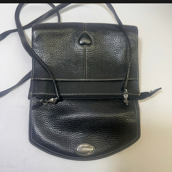 Brighton Elegant Black Leather & Suede Shoulder Bag - Picture 5 of 15